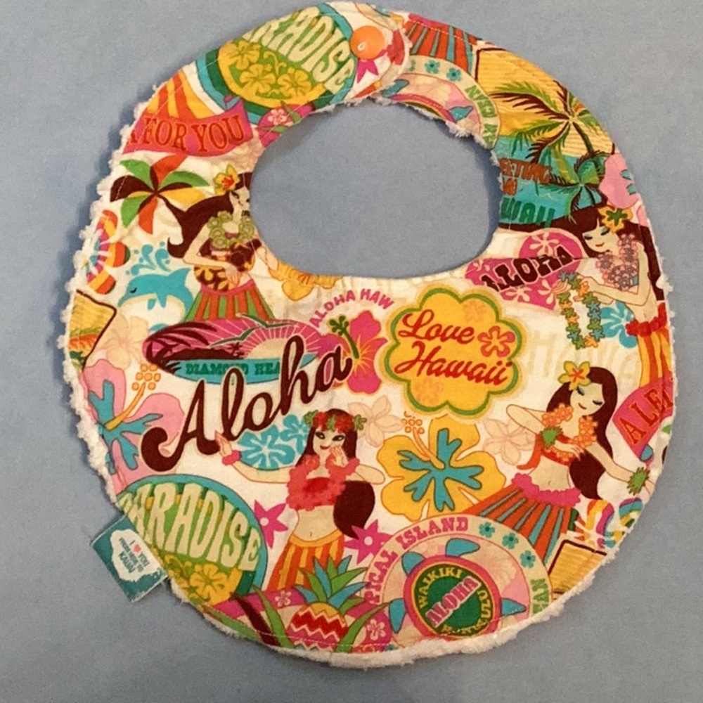 Colorful Aloha Baby Bib